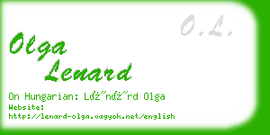 olga lenard business card